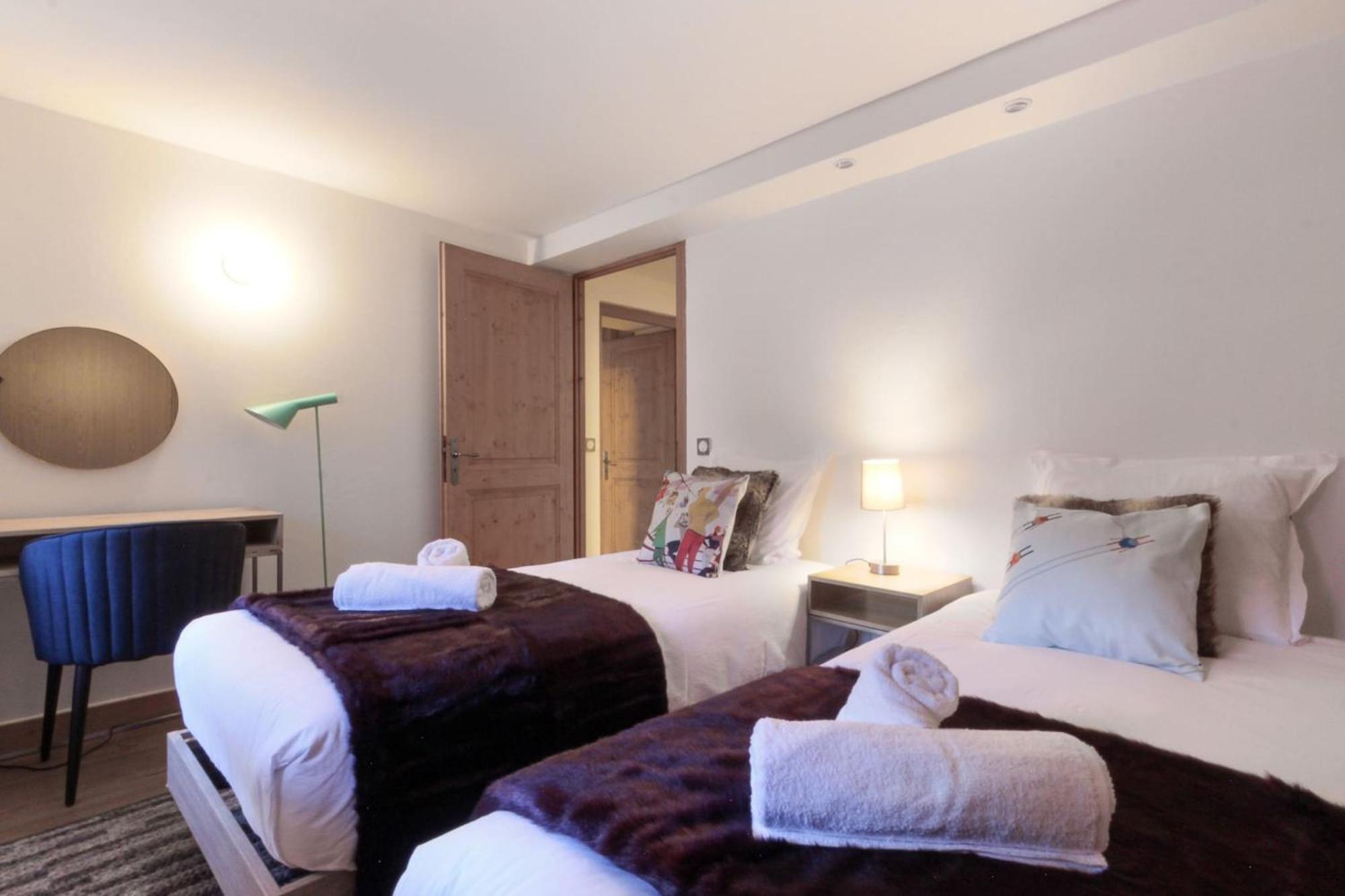 דירות Les Alpins - Centre De Chamonix - Renove Avec Jardin Et Vue Imprenable Sur Le Montblanc מראה חיצוני תמונה