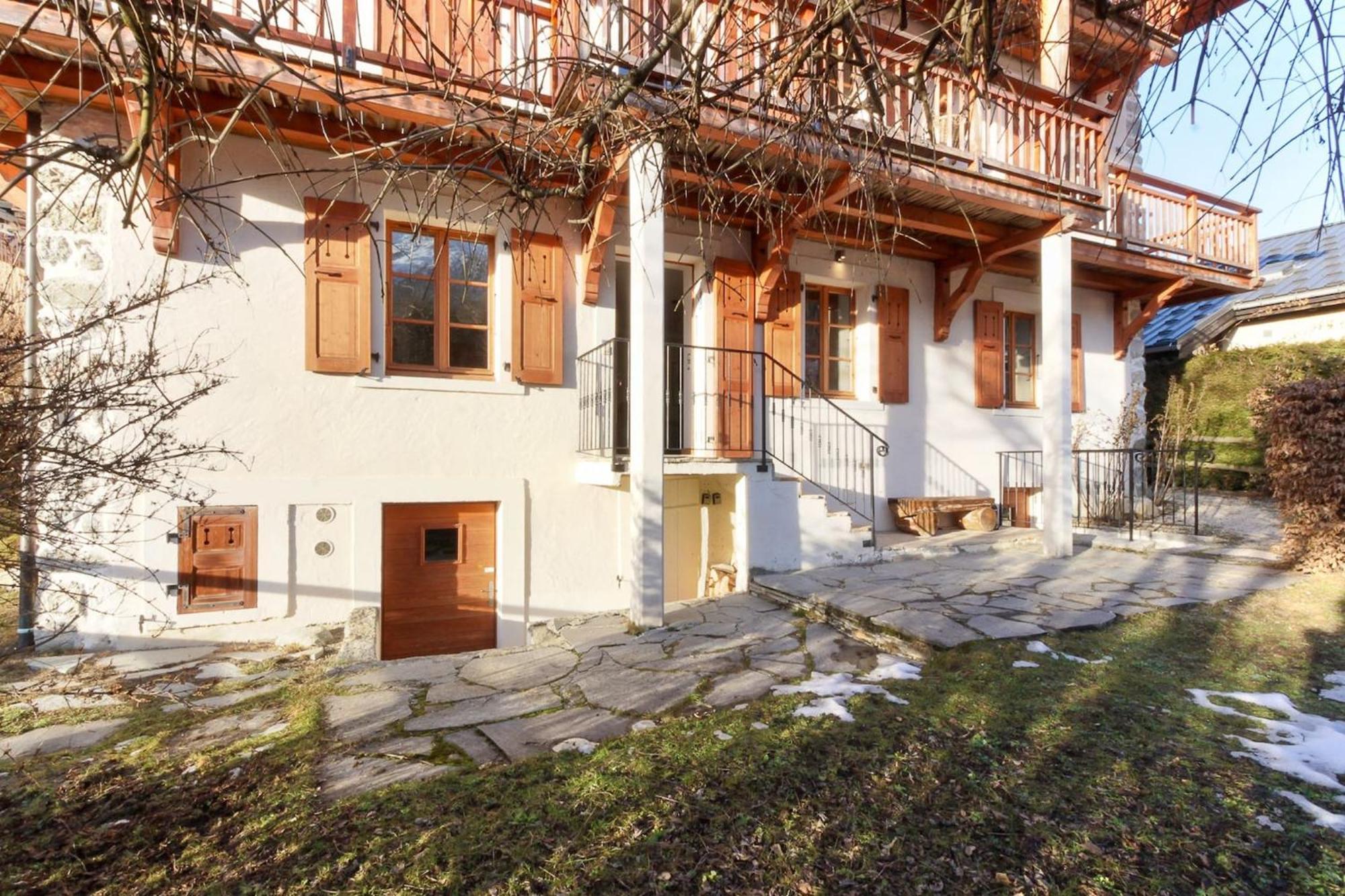 דירות Les Alpins - Centre De Chamonix - Renove Avec Jardin Et Vue Imprenable Sur Le Montblanc מראה חיצוני תמונה